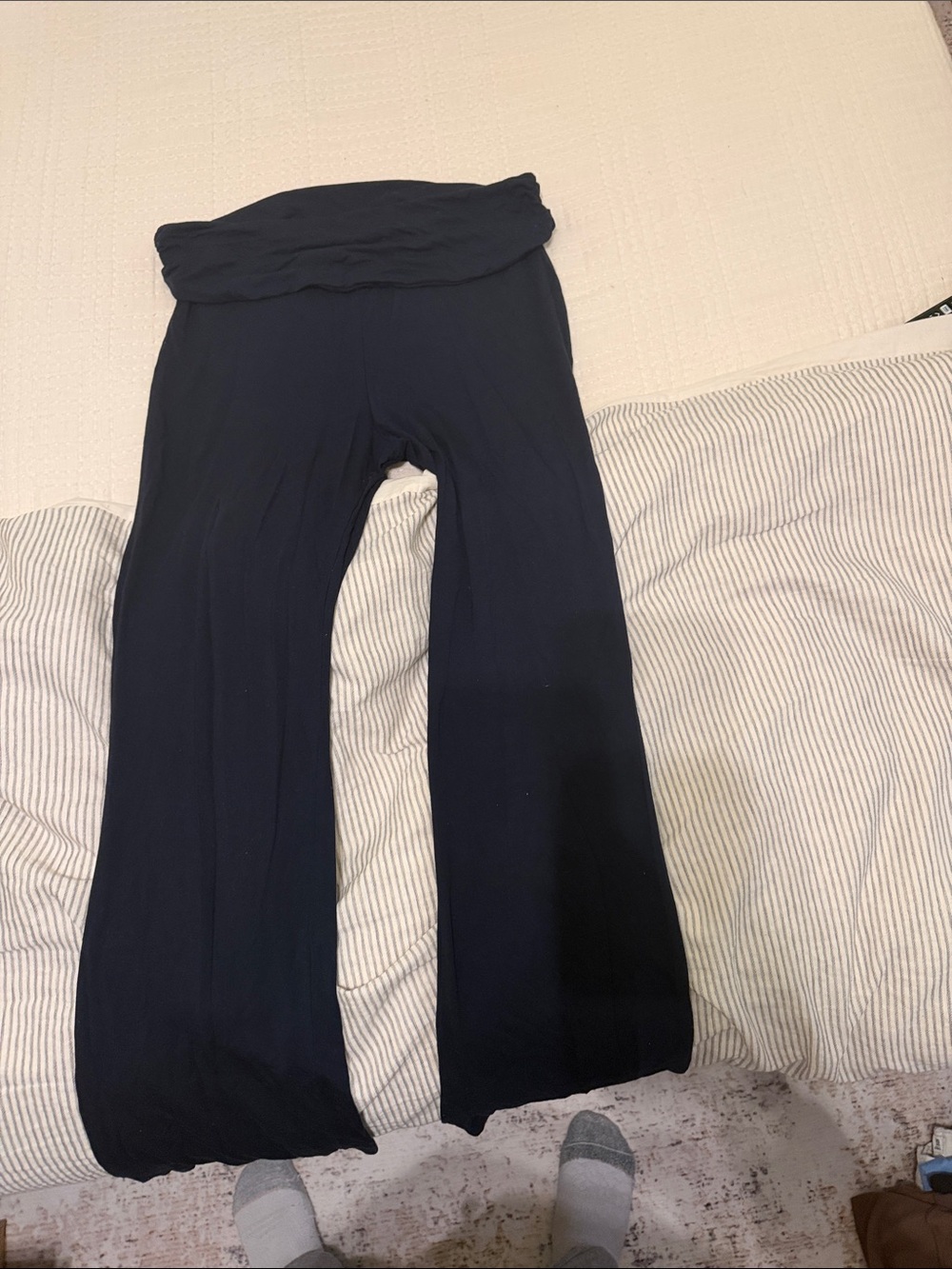 Garage fold over navy pants